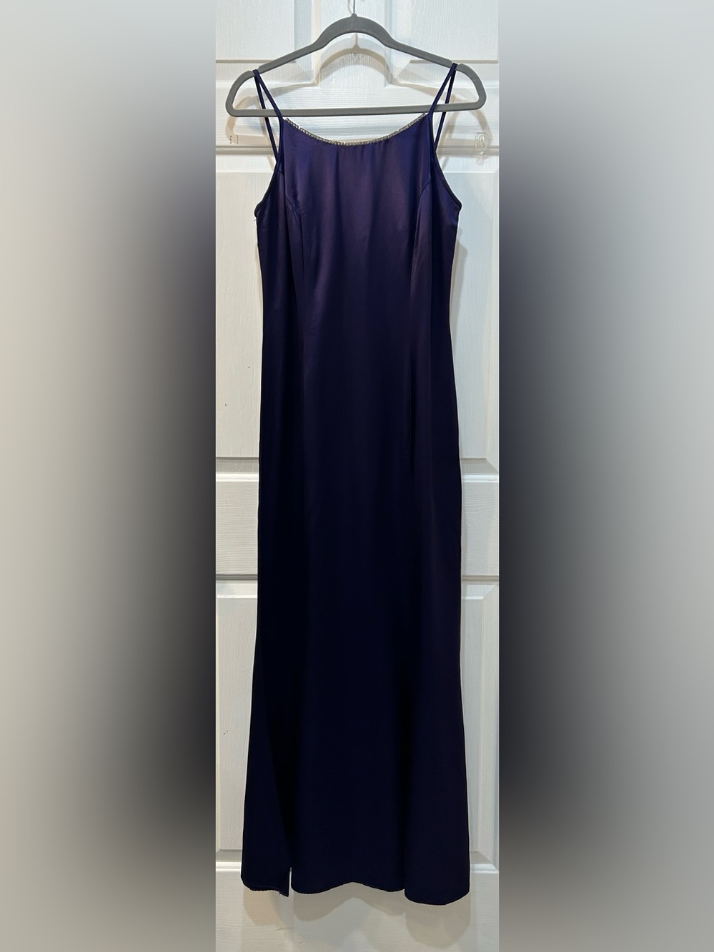 VTG Jessica McClintock Gunne Sax Long Purple Satin Dress Sz 9 Formal 90's Prom